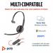 Poly Blackwire 3210 Monaural USB-C Headset +USB-CA Adapter 8X214AA PY42897