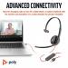 Poly Blackwire 3210 Monaural USB-C Headset +USB-CA Adapter 8X214AA PY42897