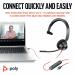 Poly Blackwire 3310 MS Teams Certified USB-C Headset Taa 8X216AA PY42901