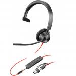 Poly Blackwire 3315 Monaural MS 3.5mm + USB-CA Headset 8X218AA PY42905