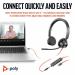 Poly Blackwire 3325 Stereo USB-C Headset +3.5mm Plug +USB-CA Adapter 8X221AA PY42914