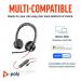 Poly Blackwire 8225 Stereo USB-C Headset +USB-CA Adapter 8X223AA PY42920