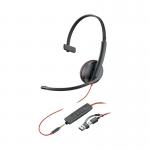 Poly Blackwire 3215 Monaural USB-A Headset 8X227AA PY42934