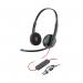 POLY Blackwire 3220 Stereo USB-C Black Headset +USB-CA Adapter Bulk 8X2J9A6 PY43312