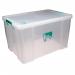 StoreStack 85 Litre Storage Box W660xD440xH390mm Clear RB11090 RB11090