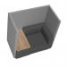 ROCADA BE SOFT Individual Booth and Table - Grey 1806-4-1