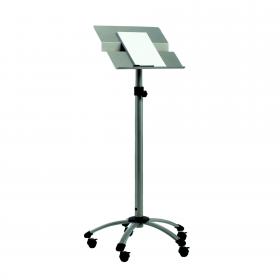 ROCADA VISUALLINE Mobile Lectern and Speaker Stand Height Adjustable - Grey 3080