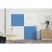 ROCADA SKINCOLOUR Dry-Wipe Board with Magnetic Lacquered Surface 100x100cm - Blue 6425R-630