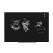 ROCADA SKINLIQUID Dry-Wipe Board with Magnetic Lacquered Surface 100x150cm - Black 6821V19