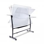 ROCADA SKINWHITEBOARD Mobile Whiteboard Revolving Support (Complete with Double Sided Whiteboard 150x120cm) - Black 6871PK