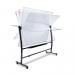 ROCADA SKINWHITEBOARD Mobile Whiteboard Revolving Support (Complete with Double Sided Whiteboard 150x120cm) - Black 6871PK