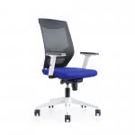 ROCADA ERGOLINE Operators Mesh Chair with White Frame - Blue 908W-3