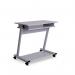 ROCADA SET Mobile Computer Table with Keyboard Tray - Grey 9100
