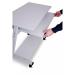 ROCADA SET Mobile Computer Table with Keyboard Tray - Grey 9100
