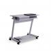 ROCADA SET Mobile Computer Table with Keyboard Tray - Grey 9100
