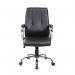ROCADA ERGOLINE Directors Faux Leather Medium Back Chair - Black 988V22