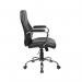 ROCADA ERGOLINE Directors Faux Leather Medium Back Chair - Black 988V22