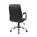 ROCADA ERGOLINE Directors Faux Leather Medium Back Chair - Black 988V22