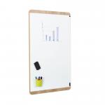 ROCADA NATURAL Whiteboard with Magnetic Dry Wipe Surface 100x150cm - Oak NAT6421