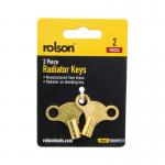 Rolson 2 Piece Brass Radiator Key Pack of 25 22451 RD22451