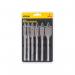 Rolson 6 Piece Flat Wood Drill Bit Set Pack of 20 48523 RD48523