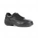 The photograph of Rock Fall Ladies Footwear features the VX400 Amber Ladies Fit Safety Shoe in striking black color. Its sturdy construction and sleek design make it a must-have for any working woman.