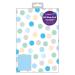 Regent Polka Dot Gift Wrap and Tag Blue (Pack of 12) F608