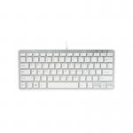 R-GO Compact Ergonomic Wired Keyboard UK QWERTY White RGOECUKW RG49090