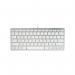 R-GO Compact Ergonomic Wired Keyboard UK QWERTY White RGOECUKW RG49090