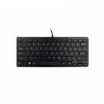 R-GO Compact Ergonomic Wired Keyboard Black RGOECUKBL RG49094