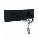 R-Go Zepher 4 C2 Dual Monitor Arm Desk Mount Adjustable Circular Black/Silver RGOVLZE4TWSI RG49111