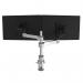 R-Go Zepher 4 C2 Dual Monitor Arm Desk Mount Adjustable Circular BlackSilver RGOVLZE4TWSI RG49111