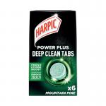 Harpic Power Plus Deep Clean Toilet Cleaner Tablets x6 Mountain Pine (Pack of 8) 3251790 RK51081