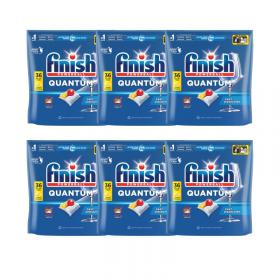 Finish Quantum Lemon Dishwasher Tabs 6x36 Tabs (Pack of 216) 3312419CASE RK51780