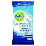 Dettol Power&Pure Advance Bathroom Wipes 80 Sheets (Pack of 4) RB782880 RK56305