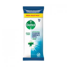 Dettol Antibacterial Cleansing Wipes (Pack of 126) 3189500S RK78050