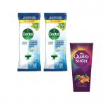 Dettol Antibacterial Cleansing Wipes x126 buy 2 Packs get a Box Nestle Quality Street 220g Free RK800015