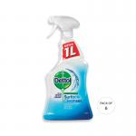 Dettol Surface Cleaner Trigger Spray No Fragrance 1L (Pack of 6) 3165417 RK80167