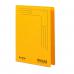 The photo shows a pack of 25 Railex transfer and pocket transfer files, specifically the Railex Easifile E7 Foolscap 350gsm Gold version. The files are neatly stacked and feature a glossy, gold-colored exterior. They are designed to help organize documents and keep them secure.