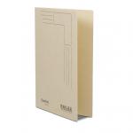 This picture features a pack of 25 Railex Transfer and Pocket Transfer Files, Railex Easifile with Pocket EP7, in size foolscap and weight 350gsm. The files are a smooth ivory color and each one has a pocket for added organization.