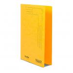 In the photo, there are 25 Railex Transfer and Pocket Transfer Files displayed in a gold pack. The files are A4 size and made with 350gsm thick paper. Each file has a pocket attached for additional storage. These files are from the Railex Easifile series, with the model number EP74.