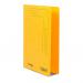 In the photo, there are 25 Railex Transfer and Pocket Transfer Files displayed in a gold pack. The files are A4 size and made with 350gsm thick paper. Each file has a pocket attached for additional storage. These files are from the Railex Easifile series, with the model number EP74.