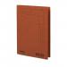 The picture shows a pack of 25 bright ruby-colored file folders labeled Railex Transfer and Pocket Transfer Files. The folders have a durable 350gsm weight and are foolscap size. The brand Railex Polifile PL5 is also visible on the folders.