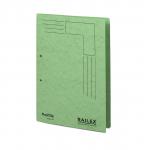 In this photo, a variety of Railex Transfer and Pocket Transfer Files are displayed. These include the Railex Polifile PL54 in A4 size and 350gsm weight. The files are a vibrant emerald color and come in a pack of 25.