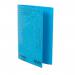 In this photo, we see a stack of 25 Railex Transfer and Pocket Transfer files in a vibrant turquoise color. These files are made with durable 350gsm card and feature Railex Springarch SA5 for easy transfer and organization. Perfect for any filing system.