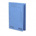 The photo shows a stack of 25 turquoise-colored Railex Transfer and Pocket Transfer Files, with the Railex Clientfile logo visible on each file. The files are made of 350gsm paper and are labeled as Foolscap size.