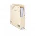 This picture shows a pack of 25 Railex Shelf Wallets, each made of 350gsm ivory material and designed to fit Foolscap size documents. The wallets feature a tab for easy organization and are perfect for lateral filing in any office setting.