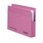 This photo features a pack of 25 Railex Square Cut Files and Slipfiles, as well as Railex Open Top Wallet OT5 Foolscap. The files are made of 350gsm cerise colored cardstock. The open top wallets are designed for convenient storage and organization.