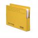 The photograph shows a group of square cut files and slipfiles, as well as open top wallets in a gold color. The files are labeled with Railex and Foolscap and are made of 350gsm paper. There are 25 items in the pack and they are all neatly stacked on top of each other.