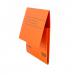 Railex Pocket Folder PF7 Foolscap 350gsm Mandarin PK25 16304354